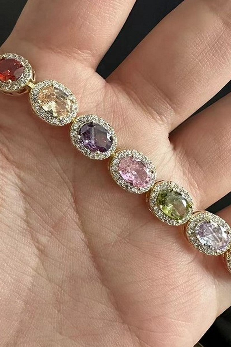 Color Diamond Tennis Bracelet