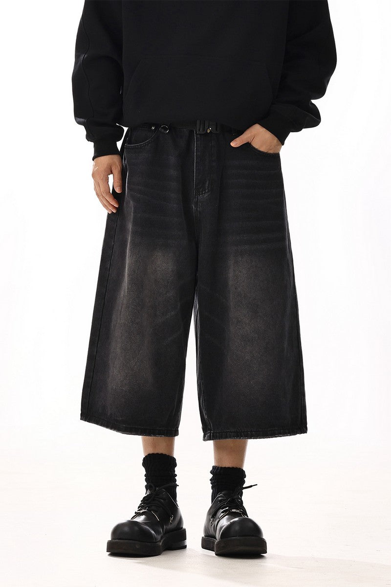 Vintage Washed Cropped Shorts