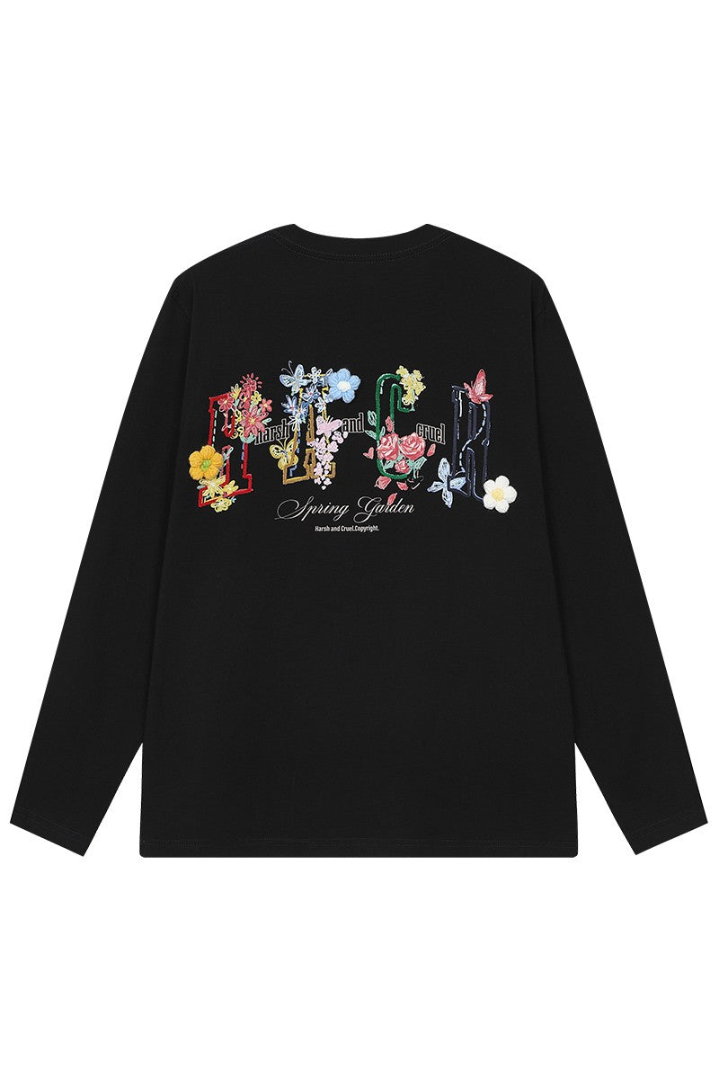 Yarn Flower Embroidery Tee
