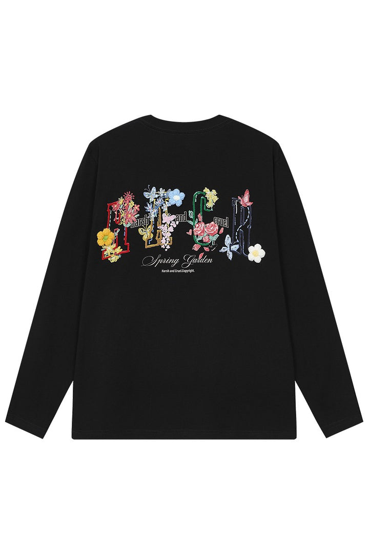 Yarn Flower Embroidery Tee