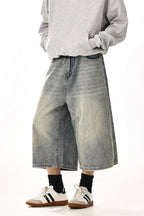 Vintage Washed Cropped Shorts