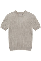 Cable Rib Knit Wool Tee