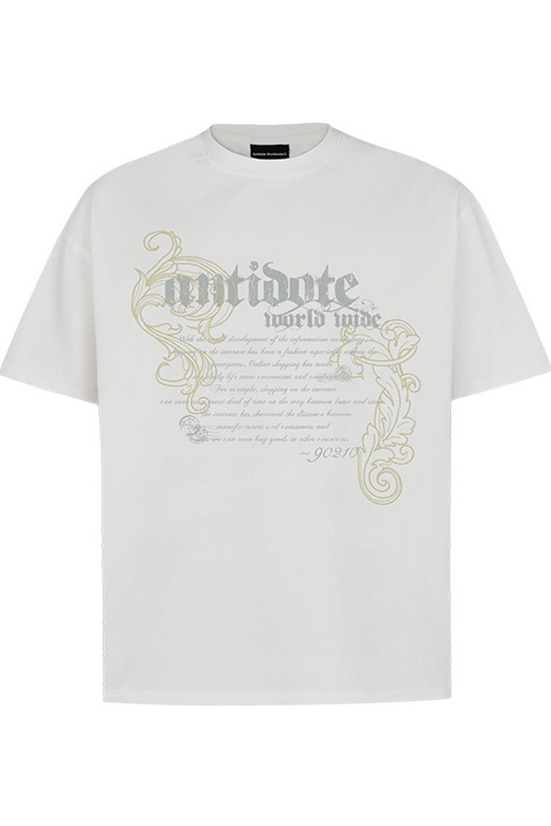 Iris Embroidery Script T-Shirt