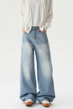 Washed Vintage Straight Leg Jeans