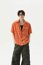 Retro Plaid Short Sleeve Shirt
