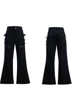 Deconstructed Zip Flare Pants