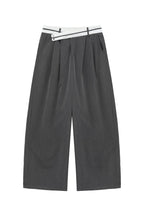 Asymmetrical Waist Pleated Trousers