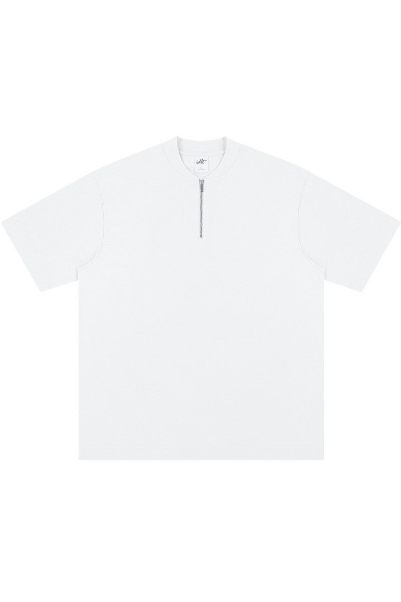 Zip Henley Cotton Tee