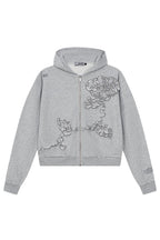 3D embroidered Floral pattern Hoodie