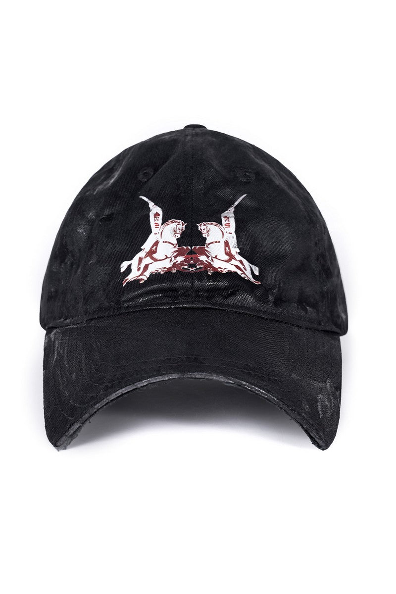 Waxed Graphic Baseball Cap