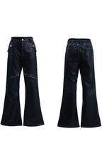 Matte Leather Zip Pants