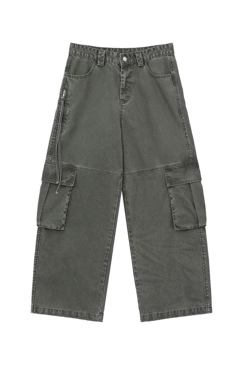 Deconstructed Cargo Denim Jeans