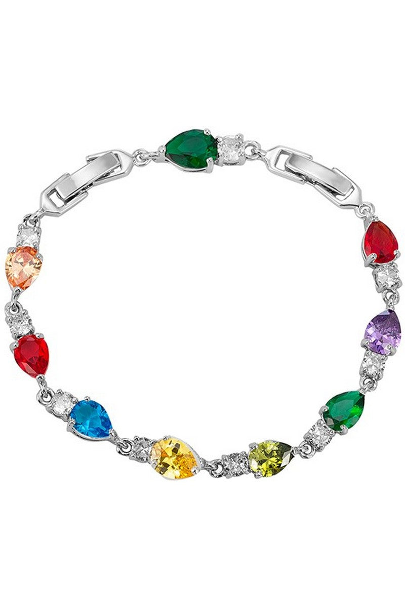 Iridescent Gem Tennis Bracelet