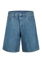 Washed Denim Shorts