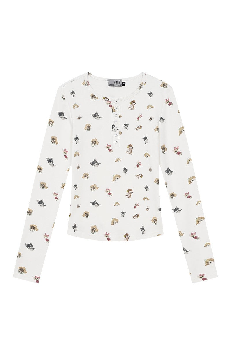 Sketch Dog Henley Tee
