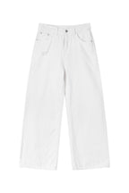 Washed Distressed Straight Leg Jeans