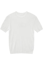 Cable Rib Knit Wool Tee