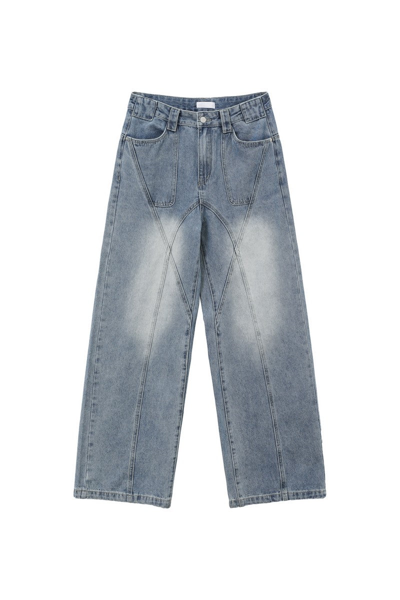 Structured Wide Leg Jeans