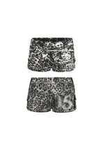 Leopard Cargo Hem Shorts