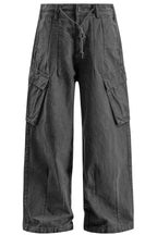 Washed Straight Work Pants