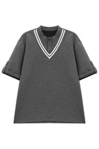 Striped Boxy Polo Tee