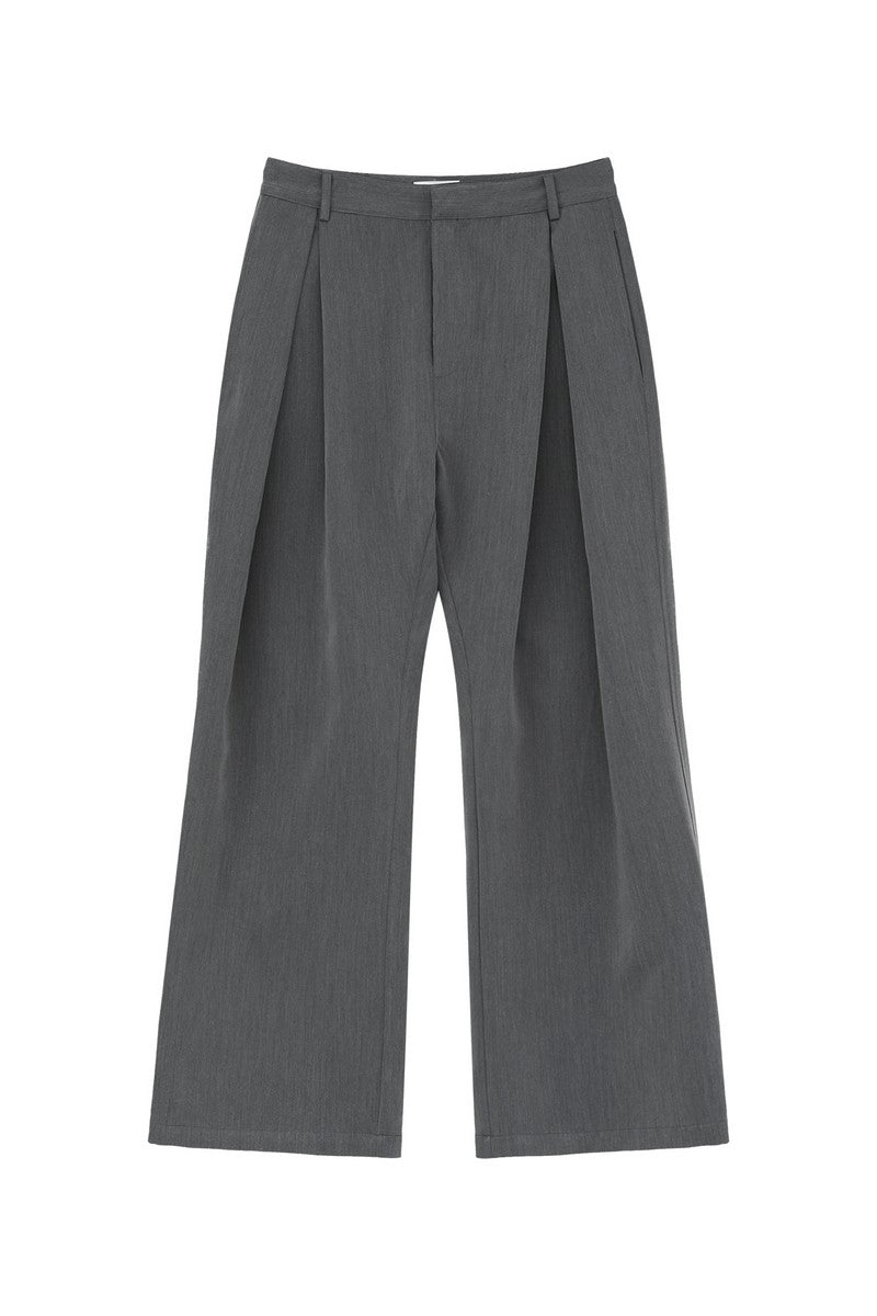 A-Line Pleated Wide Leg Trousers