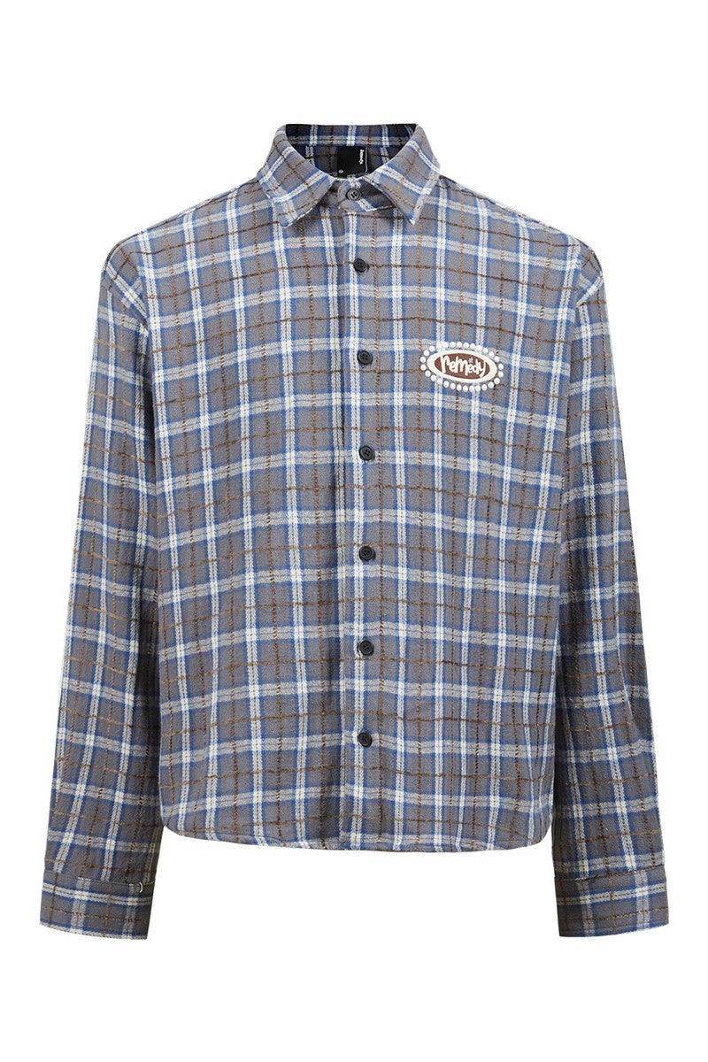 Embroidered Plaid Shirt Jacket - Remedy – Copping Zone