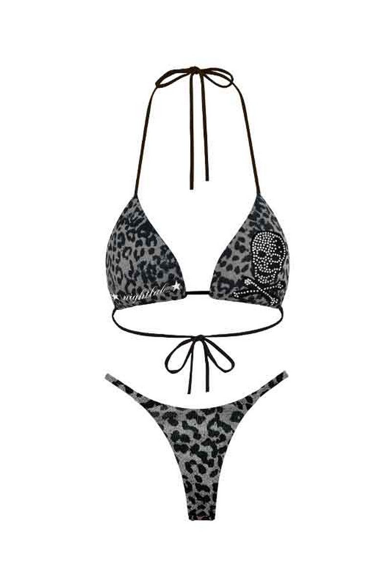 Leopard Rhinestone Bikini