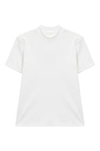 Mock Neck Fitted Short Sleeve Tee