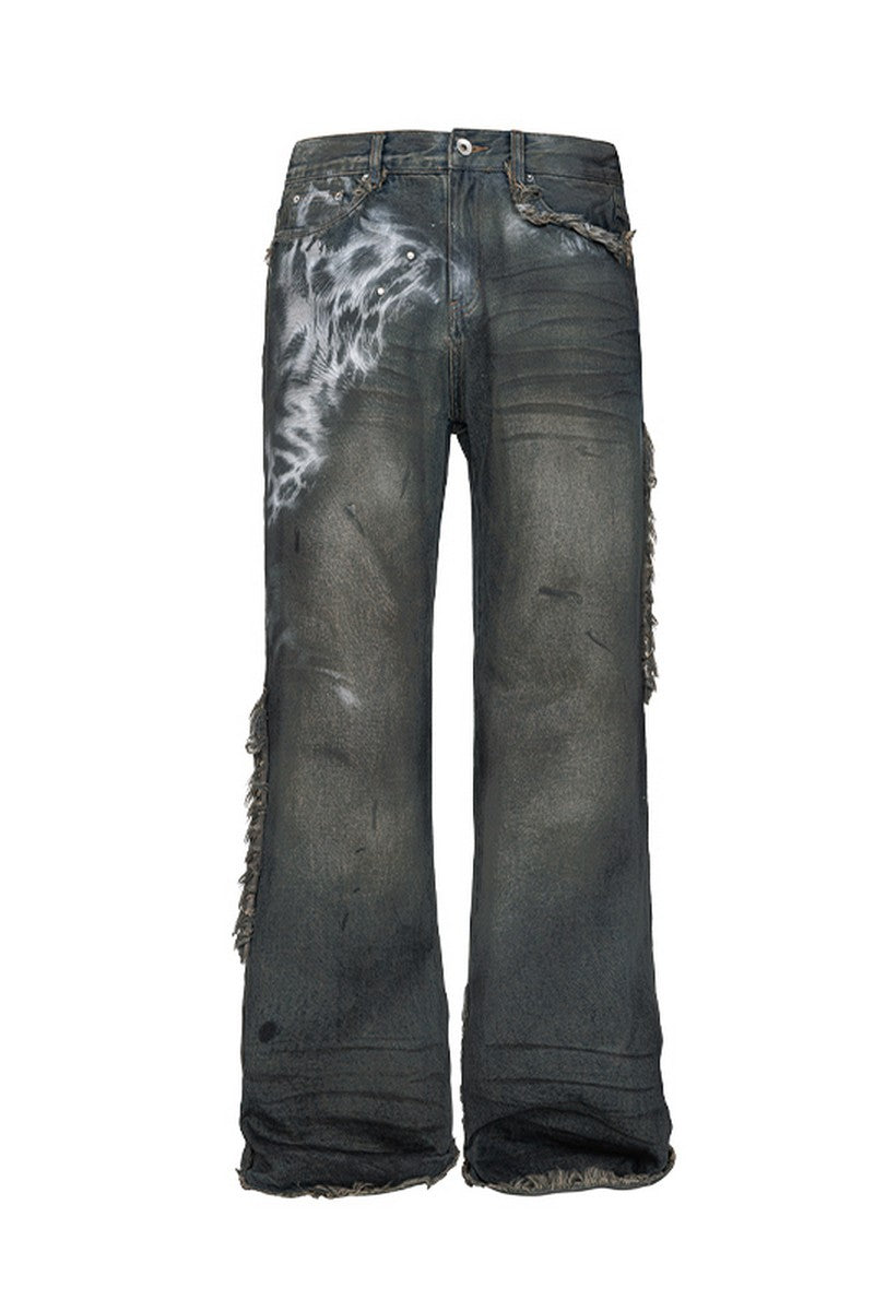 Leopard Stud Slim Jeans