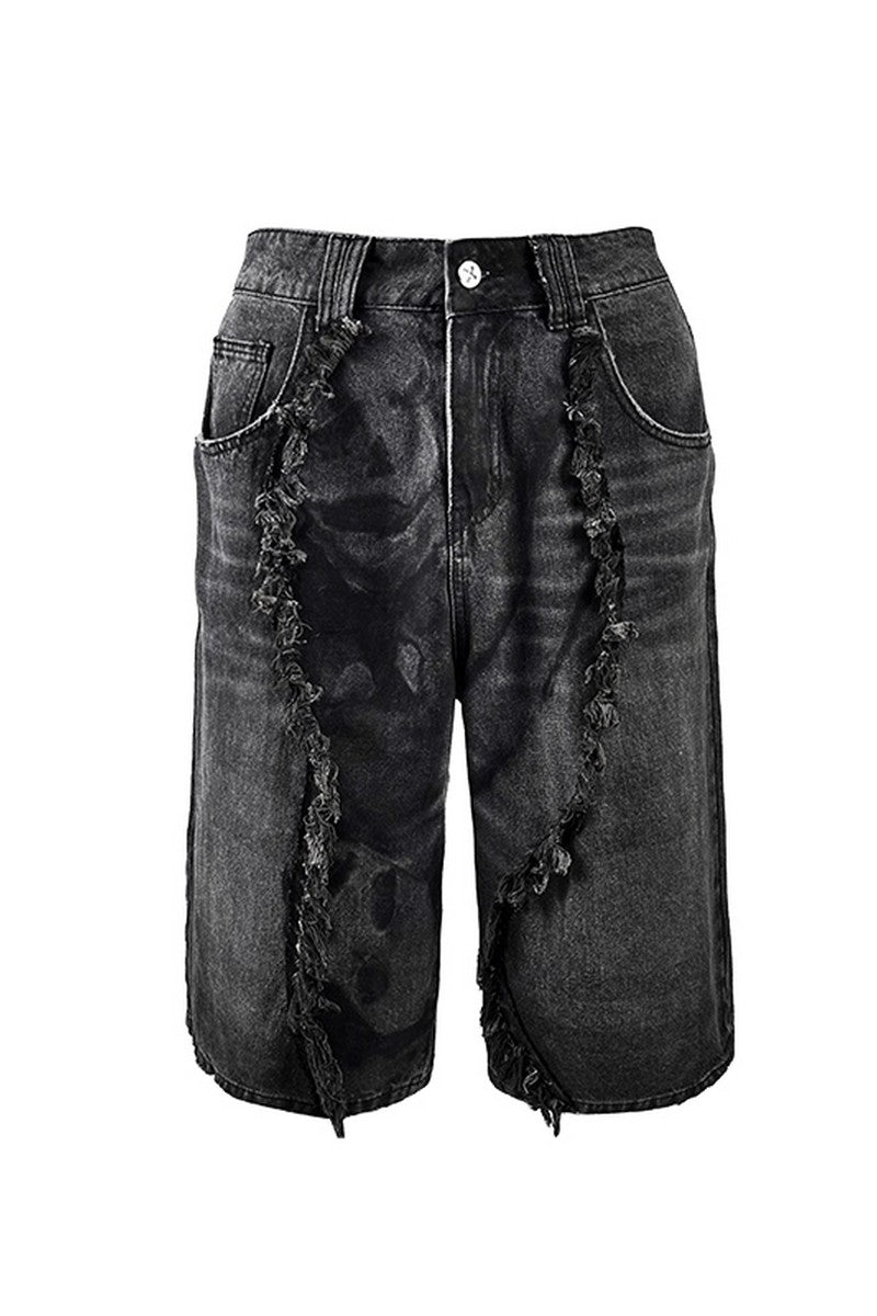 Reaper Feather Denim Shorts
