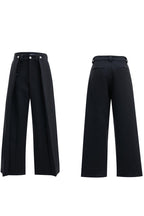 Pleated Straight Leg Trousers