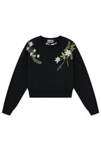 Green Wreath Cropped Sweatshirt