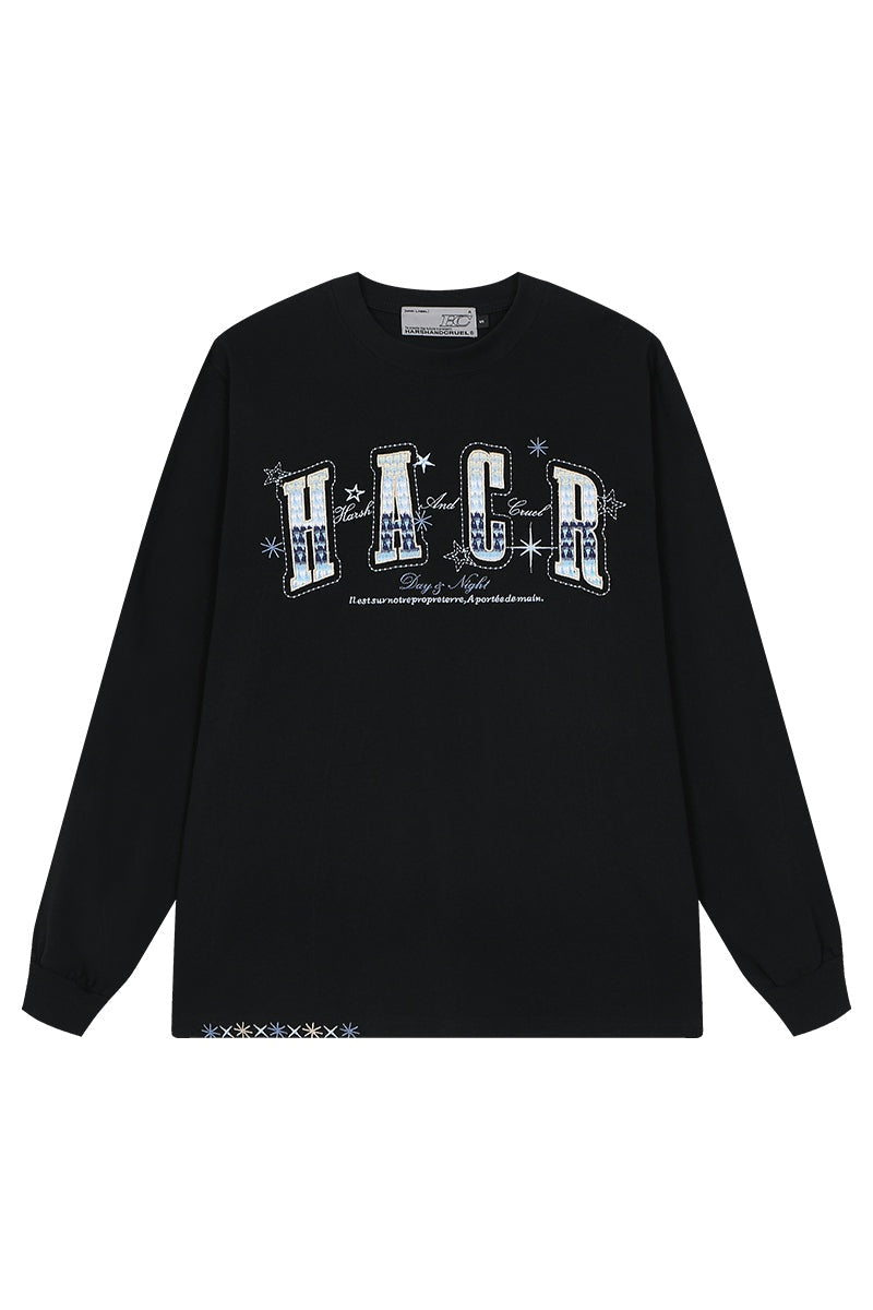 Day & Night Embroidered L/S Tee