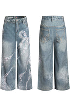 Rhinestone Bow Wide Leg Pants
