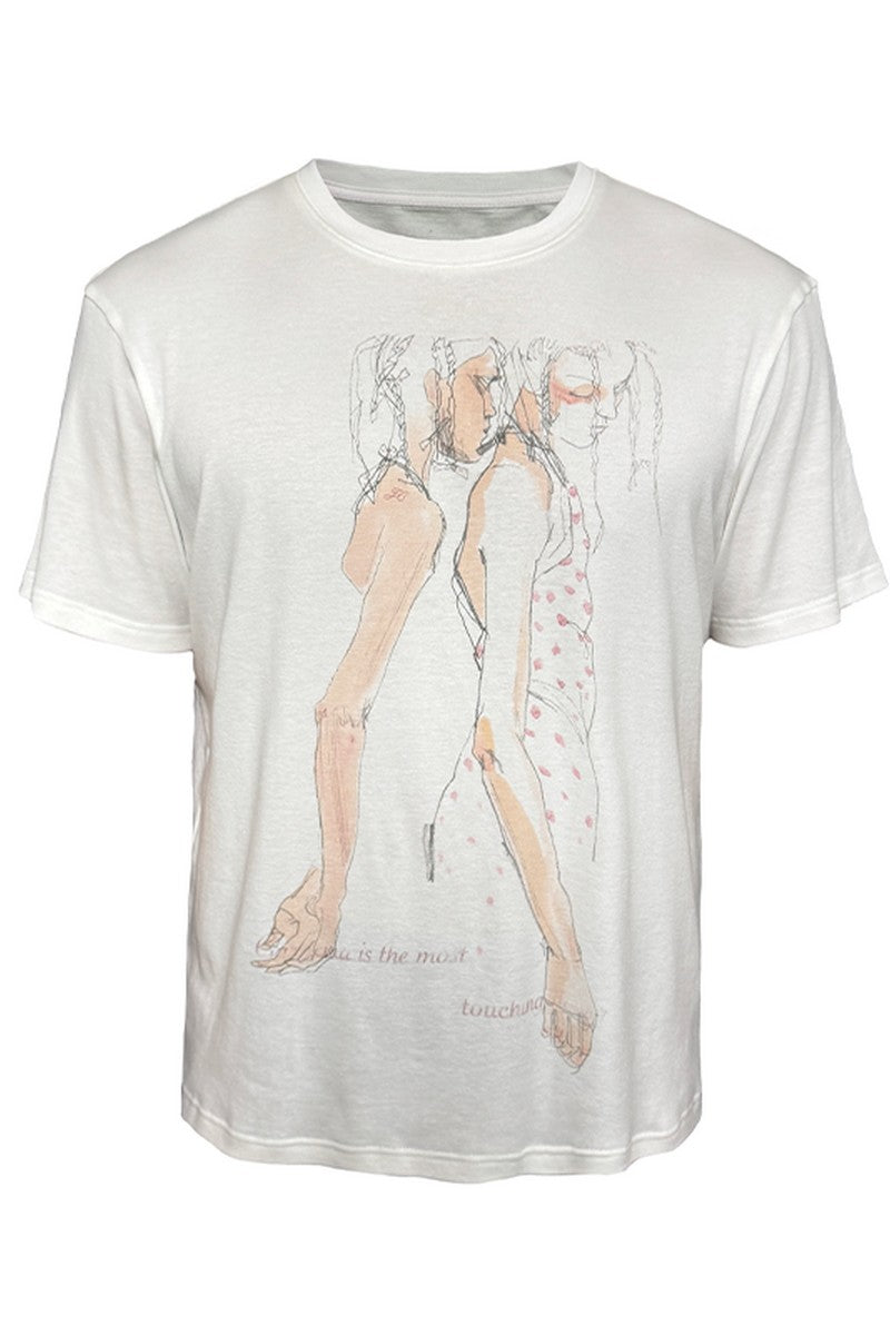 Floral Tencel Wool Tee