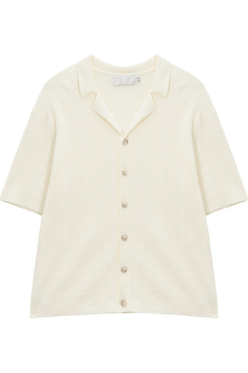 Collared Button Up Knit Cardigan