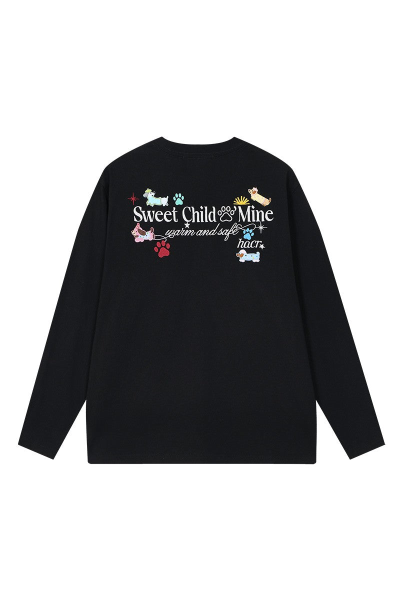 Plush Dog Embroidery Tee