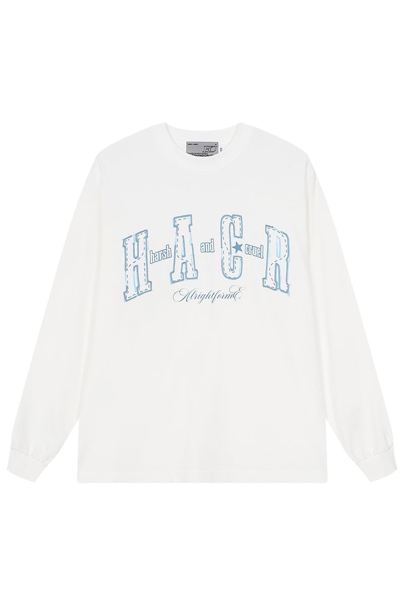 Yarn Logo Embroidered L/S Tee