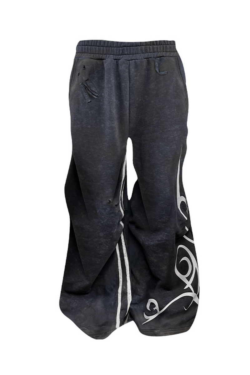 Washed Patch Jogger Pants