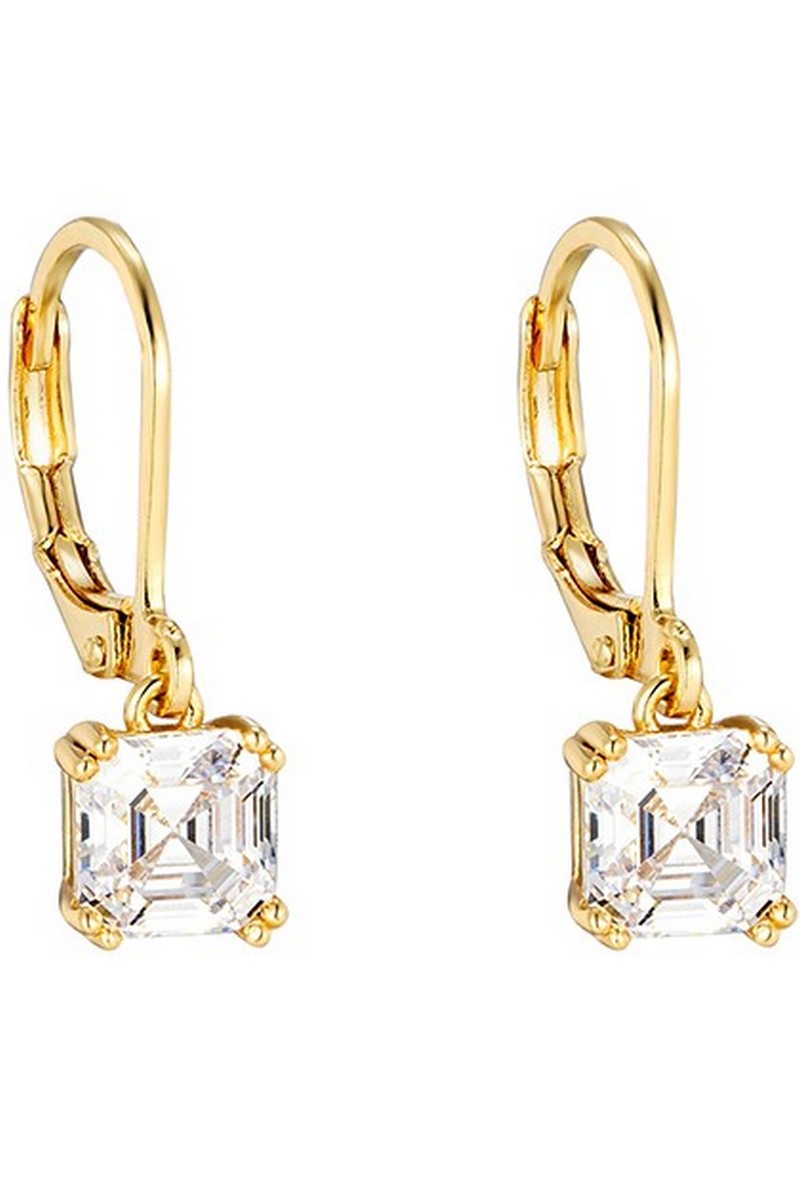 Gold Square Stud Earrings