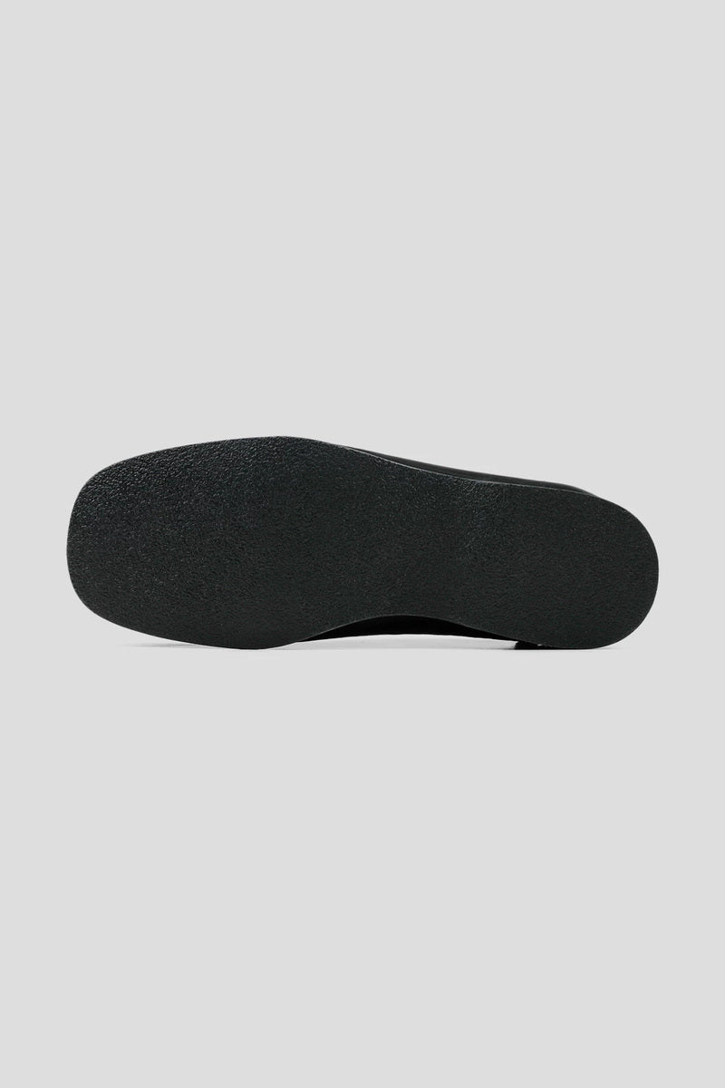 Creased Cowhide Derby Shoes - Black - view 4