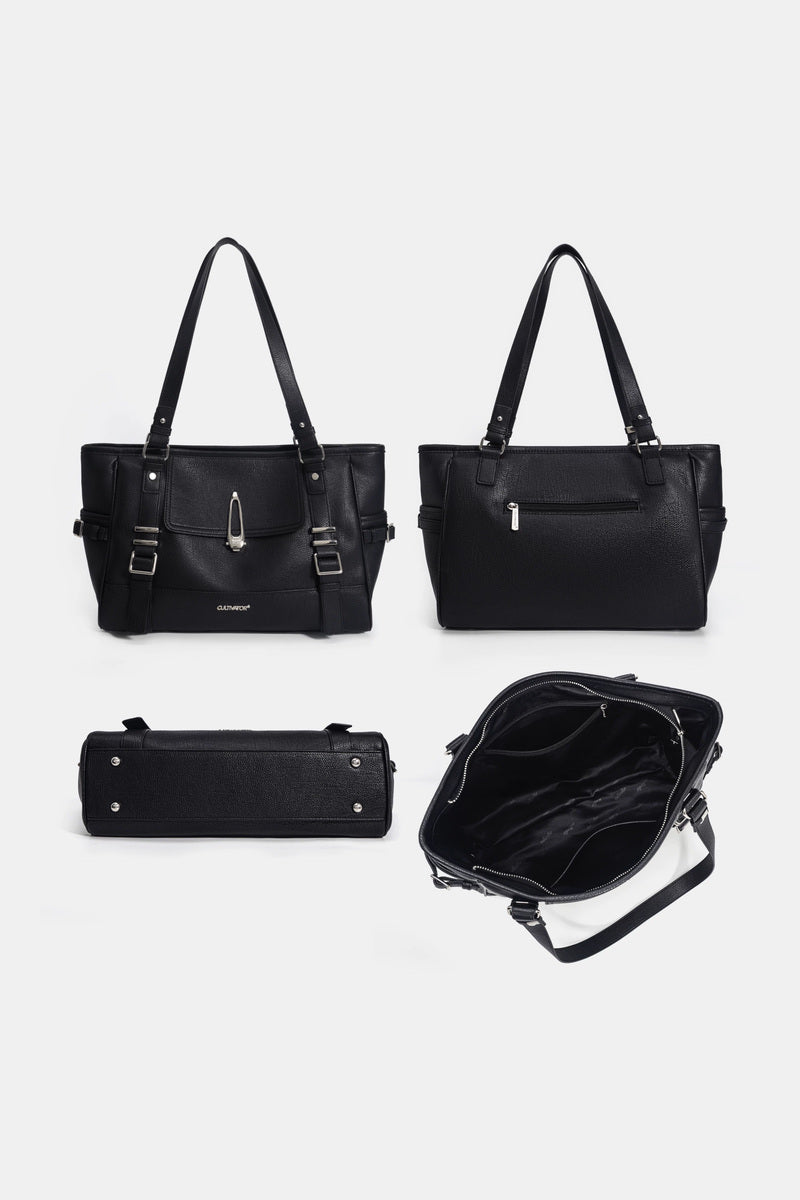 Belted Pocket Tote Bag - views