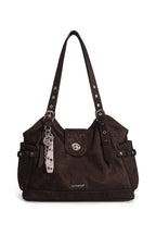 Chain Charm Tote Bag - Brown