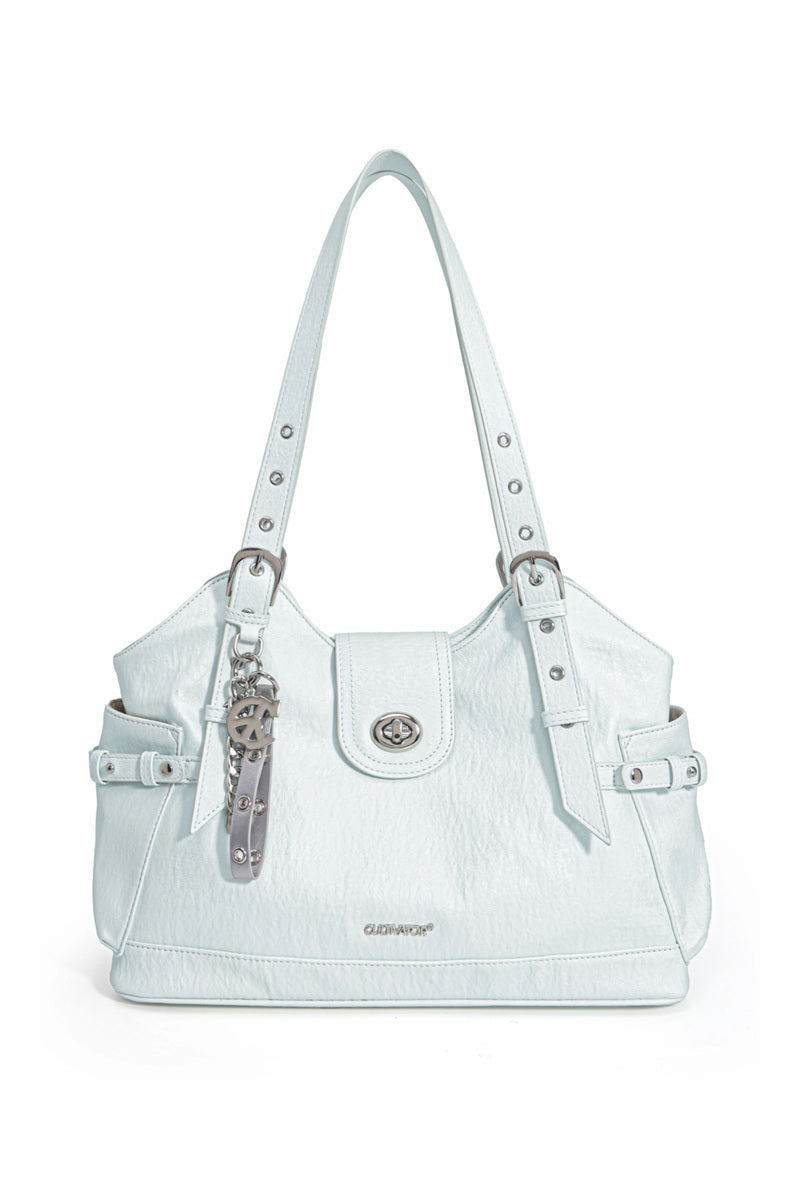 Chain Charm Tote Bag - Light Green