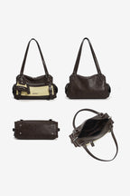 Colorblock Buckle Bowling Bag - views