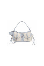 Contrast Trim Baguette Bag - Beige