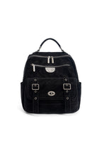 Distressed Buckle Pocket Backpack - Black