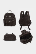 Distressed Buckle Pocket Backpack - views