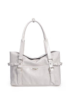 Glossy Croc Tote Bag - Beige